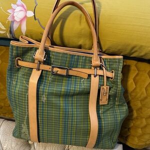 TUMI Plaid ShimmerTote Bag
